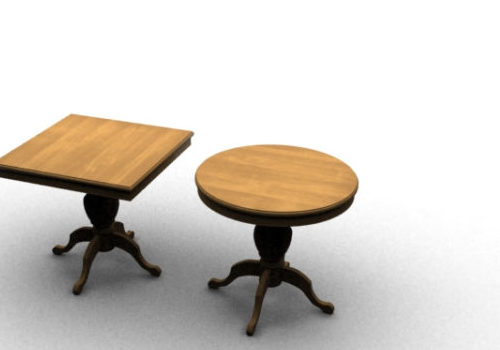 Antique Round Top Carving Coffee Table Sets Furniture