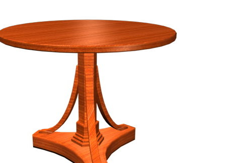 Antique Round Wood Tea Table