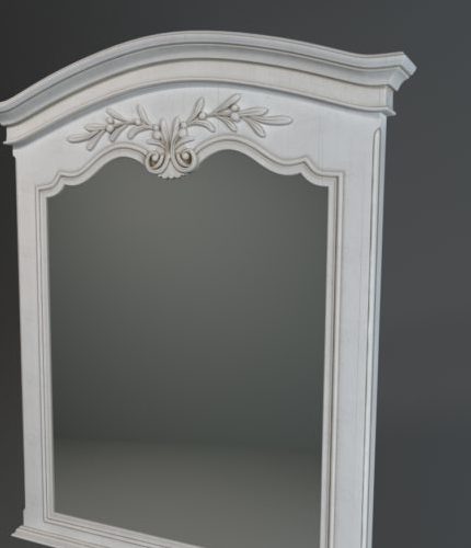 Antique European Style Carved Wood Mirror | Furniture
