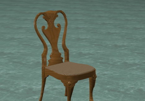 Furniture Antique Wood Carved Chair