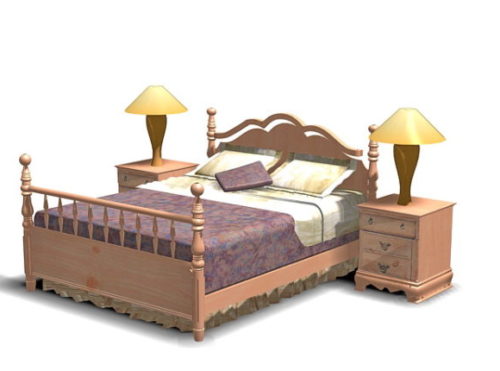 Antique Wood Bedroom Design