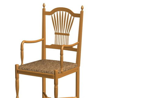 Antique Style Wood Chair Arms