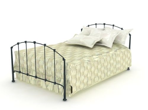 Antique Bedroom Wrought Iron Bed