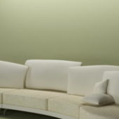 Arc Sectional Sofa Beige Fabric | Furniture