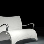 Furniture White Leather Chair