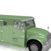 Green Armored Bank Truck