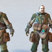 Army Character Fat Soldier
