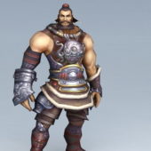 Asian Character Male Warrior Rigged