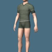 Asian Man In Underwear Set Rigged | Characters