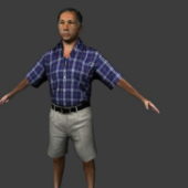 Asian Old Man In T Pose | Characters