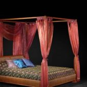 Asian Style Classic Canopy Bed Furniture