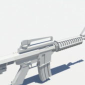 Lowpoly Military Assault Rifle