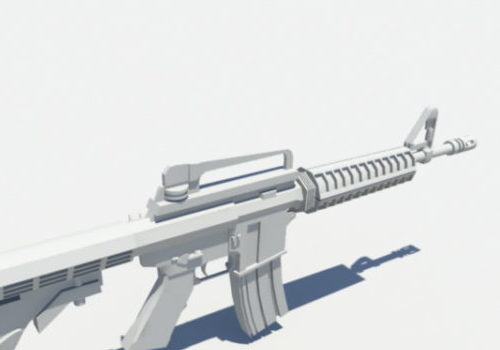 Lowpoly Military Assault Rifle