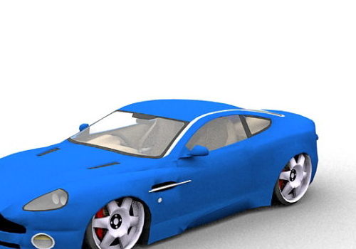 Blue Aston Martin Db7 Sport Car