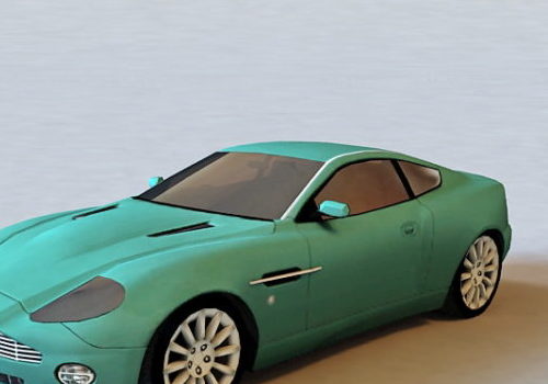 Cyan Aston Martin V12 Car