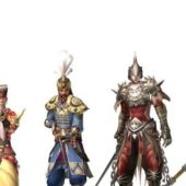 Gaming Male Warrior Characters Collection Characters