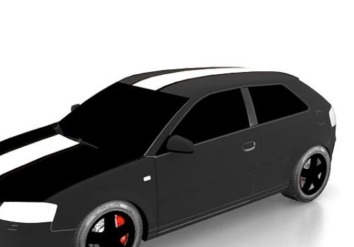 Black Audi A3 Car