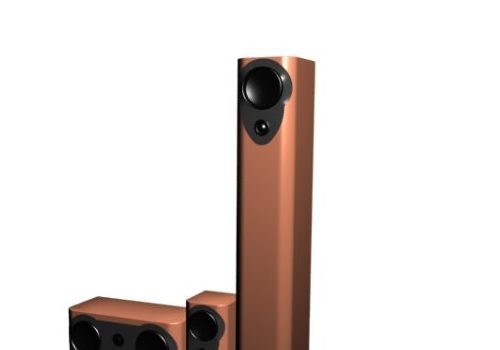 Wood Color Audio Speaker Box
