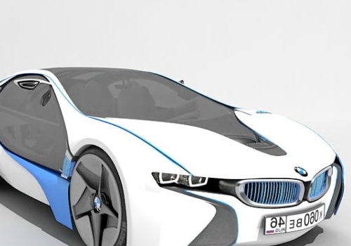White Bmw Vision Concept Car