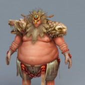 Barbarian Warrior Game Character V1