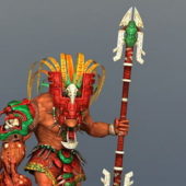 Game Character Barbarian Warrior
