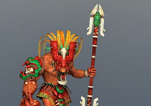 Game Character Barbarian Warrior