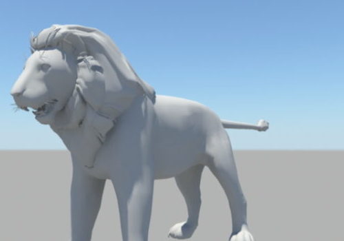 Lowpoly Barbary Lion