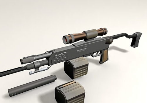 Barrett M98b Gun With Scope