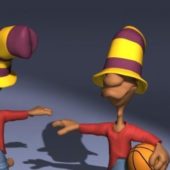 Cartoon Basketball Player Characters