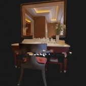 Elegant Bath Vanity With Chair
