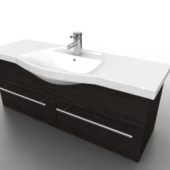 Black White Vanity Cabinet With Sink
