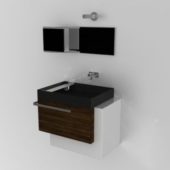 Bathroom Black Vanity Design