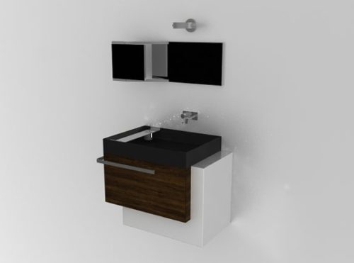 Bathroom Black Vanity Design
