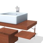 Modern Wood Style Bathroom Vanity Sets