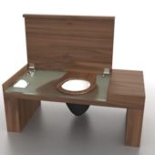 Bathroom Wood Vanity Table