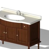 Wooden Bathroom Vanity With Sink