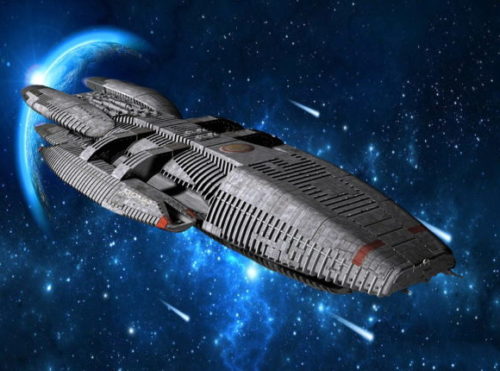 Sci-fi Galactica Spaceship