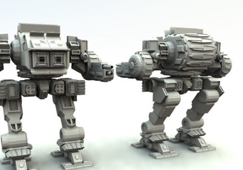 Battletech Mech Warrior Characters 3D Model - .3ds, .Obj - 123Free3DModels