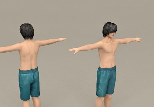 Character Beach Guy Rigged