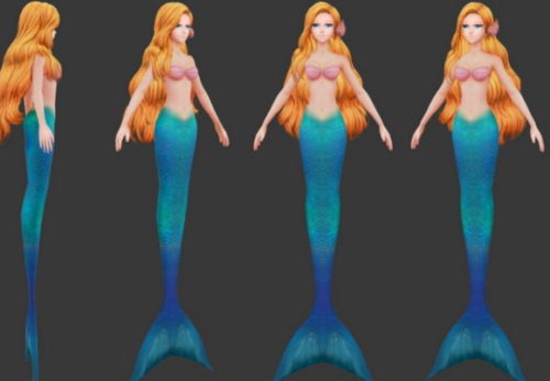 Beautiful Character Anime Mermaid