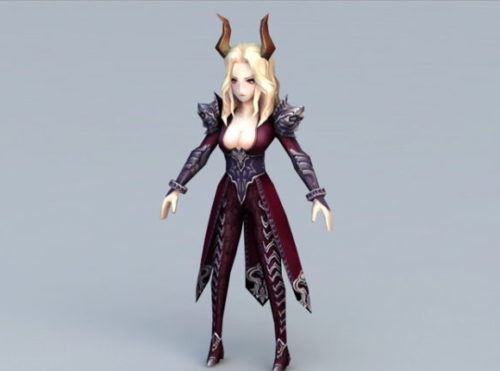 Game Character Beautiful Demon Woman