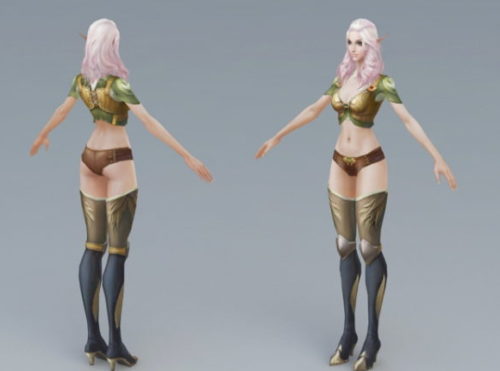 Beautiful Elf Woman Character Design