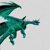 Beautiful Green Dragon Character