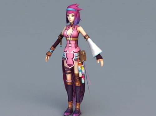 Game Character Warrior Anime Girl