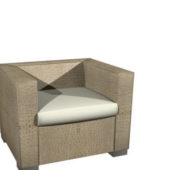 Beige Leather Armchair | Furniture