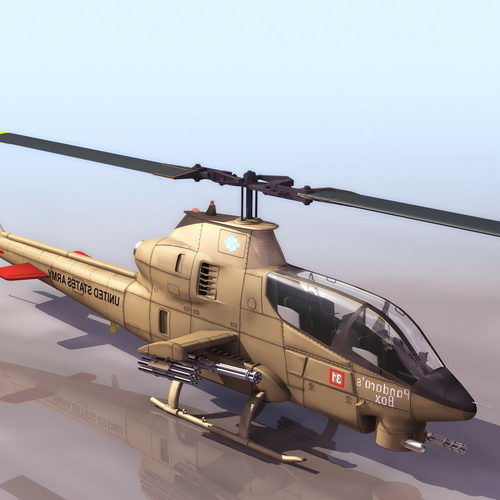 Bell Ah-1 Military Seacobra Attack Helicopter