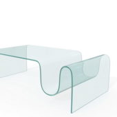 Glass Table Curved Edge Furniture