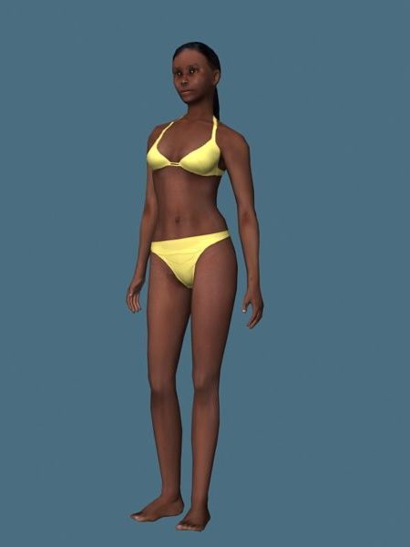 Bikini African Woman Rigged | Characters