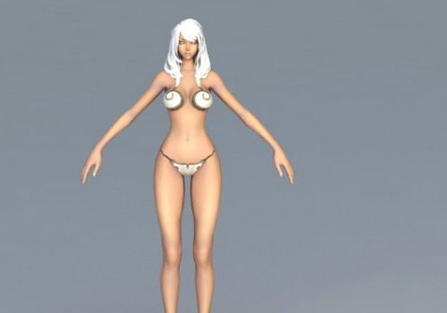 Bikini Character Girl White Hair