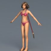 Bikini Woman Game Character